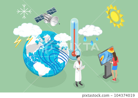 3D Isometric Flat Vector Conceptual Illustration of Meteorologist 3D Isometric Flat Vector Conceptual Illustration of Meteorologist 104374019