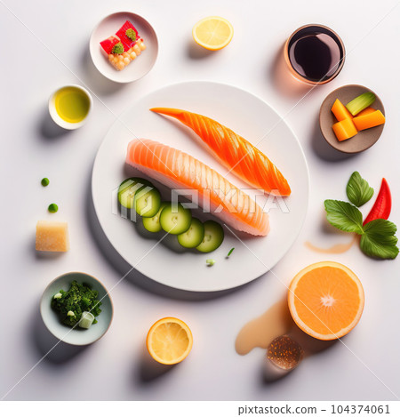 Set of various sushi Set of various sushi 104374061