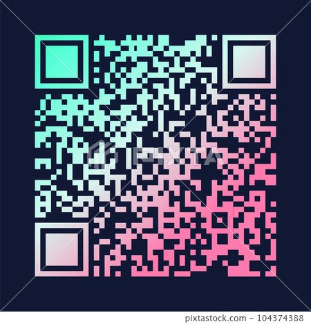 Gradient QR code. Quick Response code. Marketing and inventory management. Gradient QR code. Quick Response code. Marketing and inventory management. 104374388