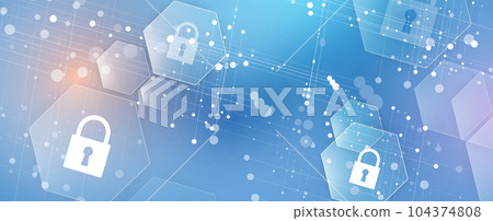 Cyber security and information or network protection. Future technology web services for business and internet project 104374808