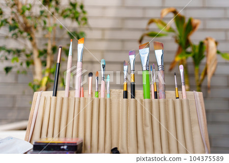 The Face Painting Brush Set. collection of special brushes. 104375589