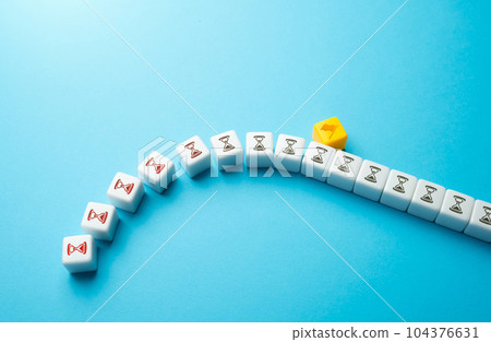 Moving towards the goal with limited time. Strict schedule. Follow a goal. Keep going despite difficulties and challenges, with the belief that there is a brighter future waiting ahead. 104376631