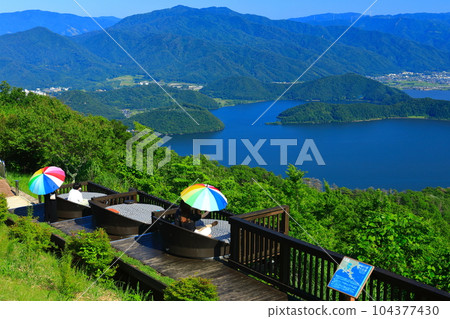 [福井縣] 從三方五湖彩虹線山頂公園眺望的景色 104377430