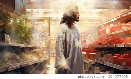 顧客是上帝：耶穌基督降臨到一家普通的日本超市 104377905