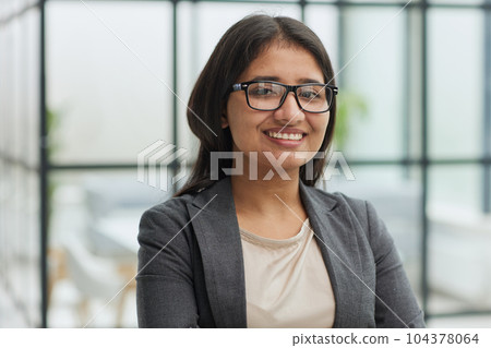 portrait of a pretty young female office worker portrait of a pretty young female office worker 104378064
