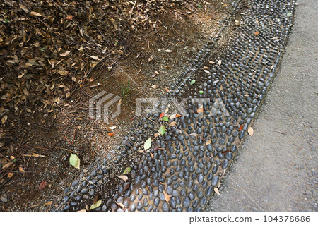 Early summer, well-maintained sidewalks and roads on mountain roads Early summer, well-maintained sidewalks and roads on mountain roads 104378686
