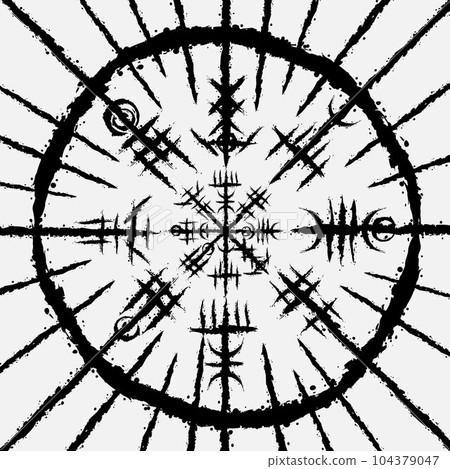 Norse viking black brush symbol lines Norse viking black brush symbol lines 104379047