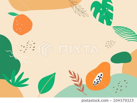 Vector Abstract summer background vector with tropical plants. illustration of summer. Vector Abstract summer background vector with tropical plants. illustration of summer. 104379323