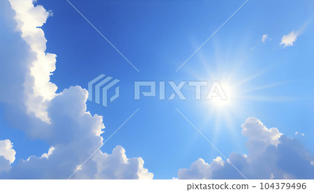 AI圖像生成生成的天空和雲彩 104379496