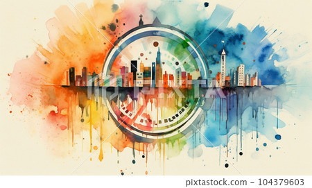 SDGs: watercolor painting of the image of SDGs SDGs: watercolor painting of the image of SDGs 104379603