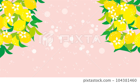 檸檬清爽背景插畫 104381460
