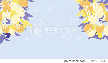檸檬清爽背景插畫 104381461