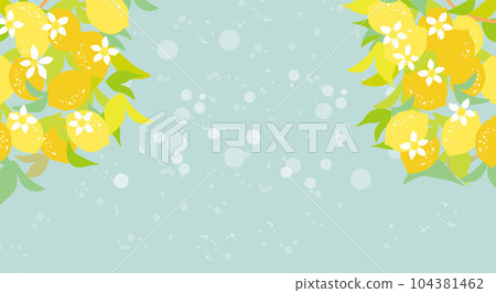 檸檬清爽背景插畫 104381462