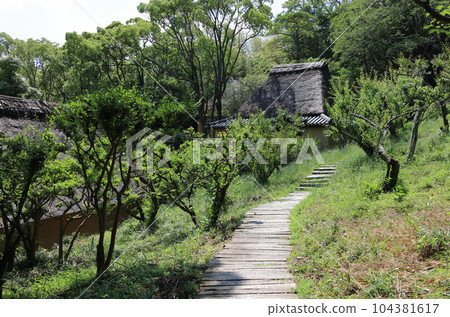 The Shikoku Village Museam path leads to the Uehara Family Sugar House 104381617