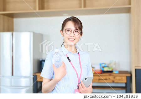 Business woman taking a break and relaxing Business woman taking a break and relaxing 104381919