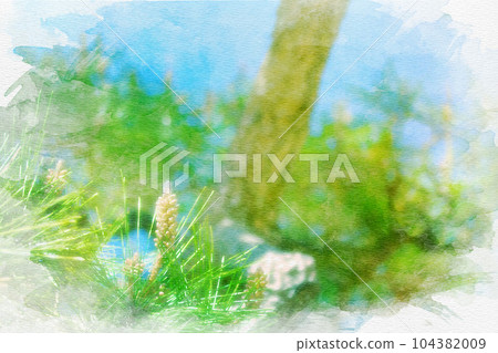 pine watercolor pine watercolor 104382009