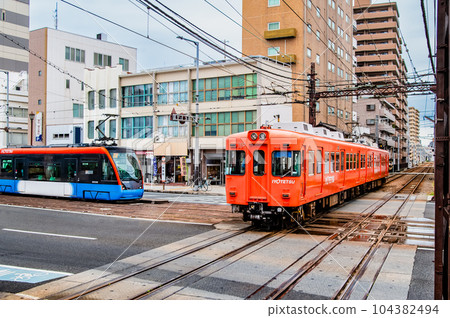 Ehime Iyo Railway ~Trains crossing at Diamond Cross~ Ehime Iyo Railway ~Trains crossing at Diamond Cross~ 104382494