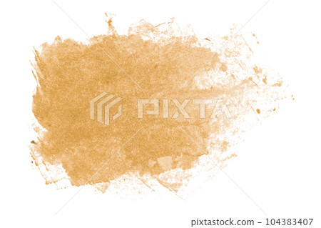 Orange brush isolated on white background. golden apricot color 104383407