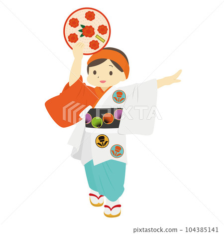 花笠節的插圖 104385141