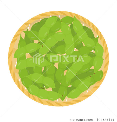 漏勺中的毛豆插圖 104385144