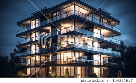 luxury design of the building of the future 104385637