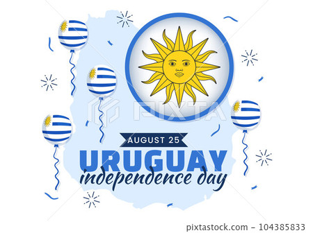 Happy Uruguay Independence Day Vector Illustration on 25 August with Waving Flag in National Holiday Flat Cartoon Hand Drawn Templates Happy Uruguay Independence Day Vector Illustration on 25 August with Waving Flag in National Holiday Flat Cartoon Hand Drawn Templates 104385833