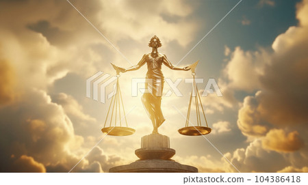 Justice. Golden scales in the sky. Time to make a choice Justice. Golden scales in the sky. Time to make a choice 104386418