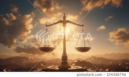 Justice. Golden scales in the sky. Time to make a choice Justice. Golden scales in the sky. Time to make a choice 104386748