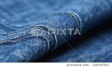 Background image of denim fabric: detailed CG image 104387001