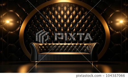 luxury black background with gold elements 104387066