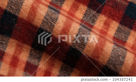 Dark Red Plaid Wool Fabric