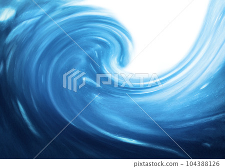 Breaking big wave drawn with watercolor blur Breaking big wave drawn with watercolor blur 104388126