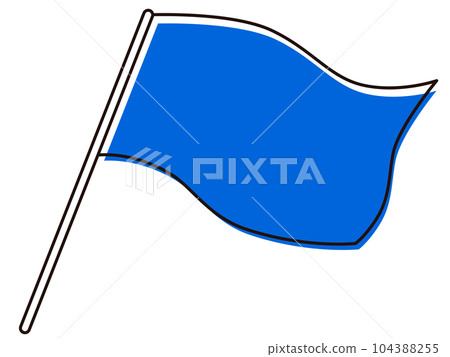 簡單易用的隨風飄揚的大旗,藍色 簡單易用的隨風飄揚的大旗,藍色 104388255