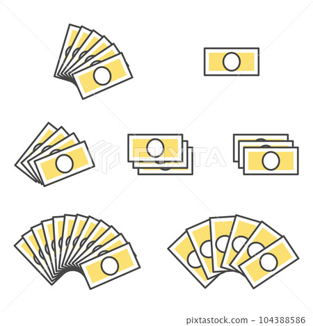 Money banknote set Money banknote set 104388586