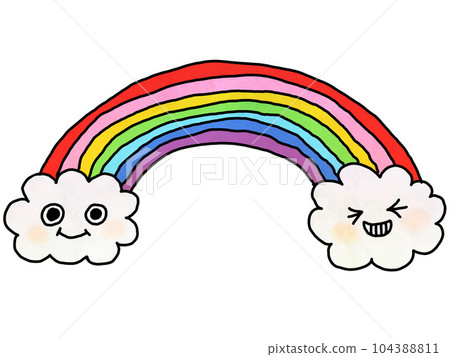微笑的雲和彩虹 微笑的雲和彩虹 104388811