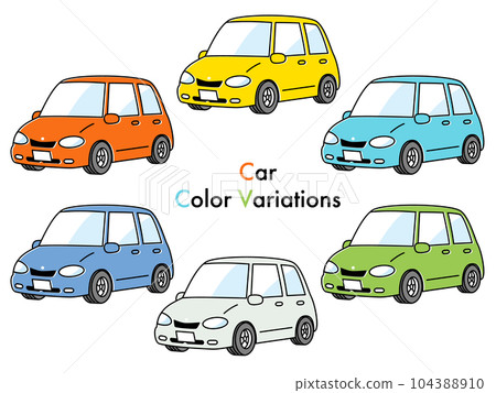 簡單易用的緊湊型汽車顏色變化 104388910
