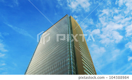赤坂商務塔和藍天城市景觀 赤坂商務塔和藍天城市景觀 104388984