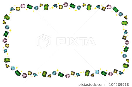 Gem frame background with main line Gem frame background with main line 104389918