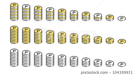 An image set in which 10 points are stacked An image set in which 10 points are stacked 104389931