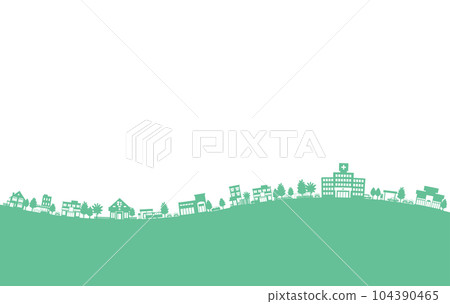 Vector illustration that expresses the cityscape with shadows Vector illustration that expresses the cityscape with shadows 104390465