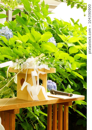 Three treasures with Sakaki used for Shinto rituals 104390900