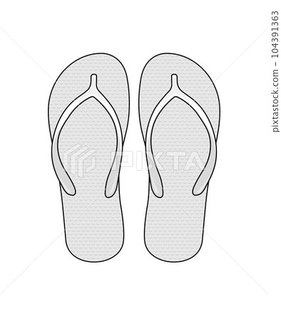 Beach sandals (beesan) vector template illustration 104391363