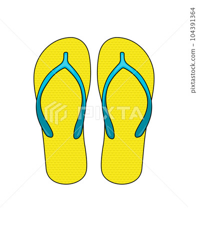 Beach sandals (beesan) vector template illustration 104391364