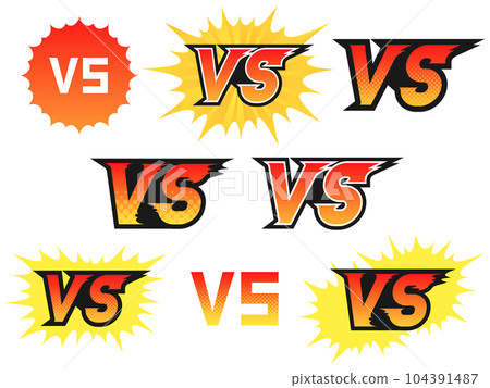 Comic style VS icon set 104391487
