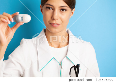 Eyesight correction. Ophthalmology, excellent vision or optician shop concept. 104393299