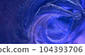 Blue shiny flow paint abstract backdrop. Swirl, flow Bright blue fluid art. Colors ink in motion. Purple-blue mix, splash liquid. Colorful shimmering acrylic. Floating glow particle. Sparkle shine  104393706