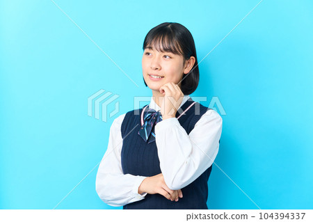 A portrait of a junior high school girl A portrait of a junior high school girl 104394337