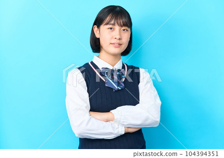 A portrait of a junior high school girl A portrait of a junior high school girl 104394351