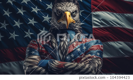 American eagle. Generative AI 104394423