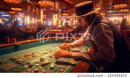 plays in the casino. Generative AI 104394425